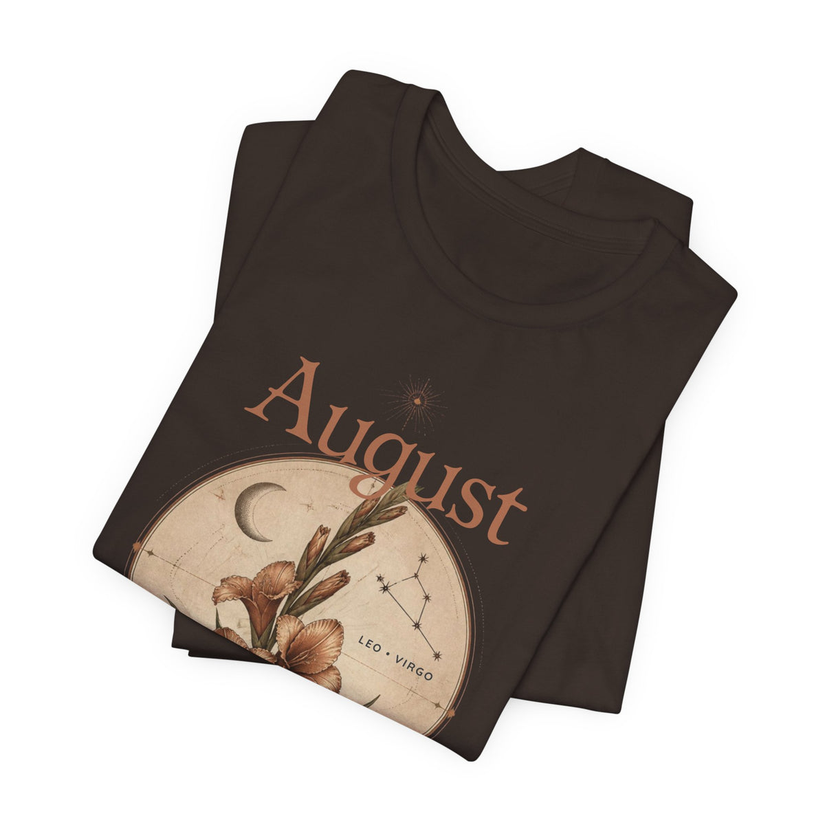 August Birth Flower Gladiolus Floral Tee