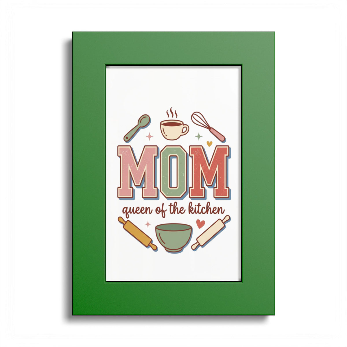 Kitchen Mom Poster — "MOM: Queen of the Kitchen" Color Frame Print