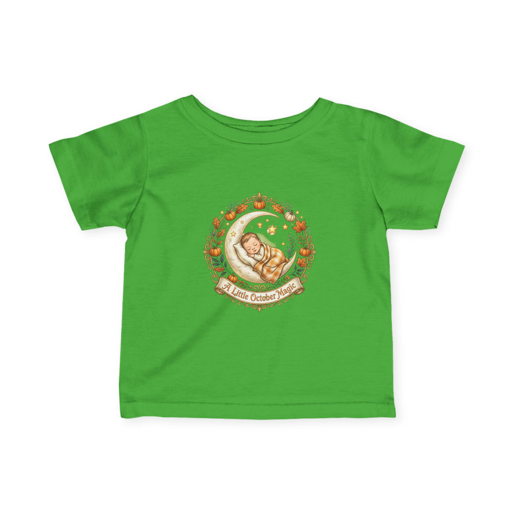 Halloween Infant Tee — Vintage Sleeping Baby Floral Night-time Design ("Little Dreamer")
