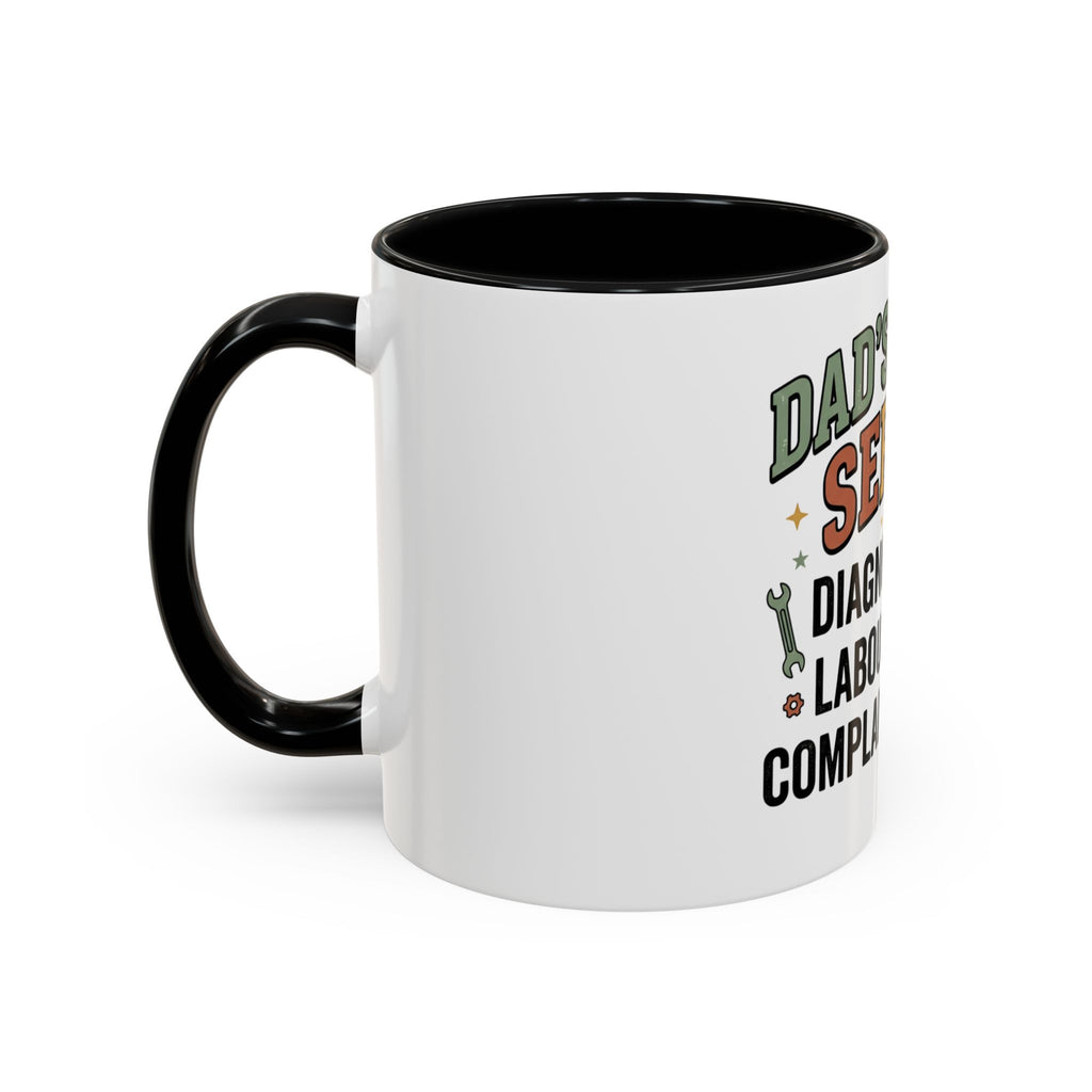 Dad's Repair Service Mug | Funny Diagnostic Labour Rate Coffee Mug