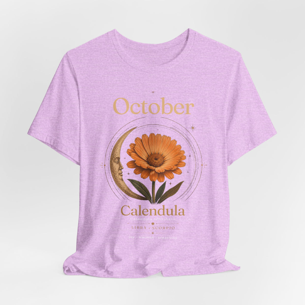 October Birth Flower Calendula T‑Shirt – Floral Birth Month Tee