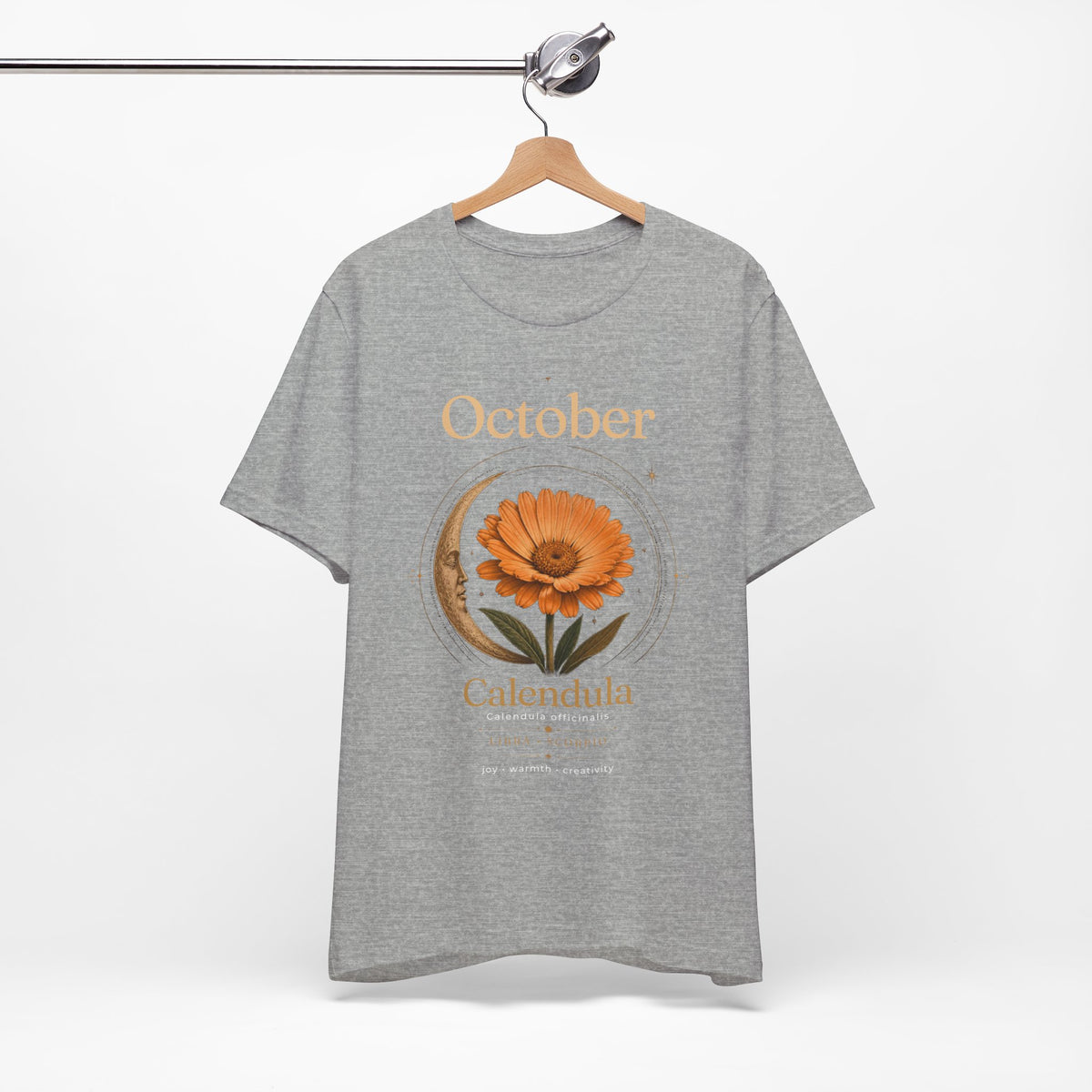 October Birth Flower Calendula T‑Shirt – Floral Birth Month Tee
