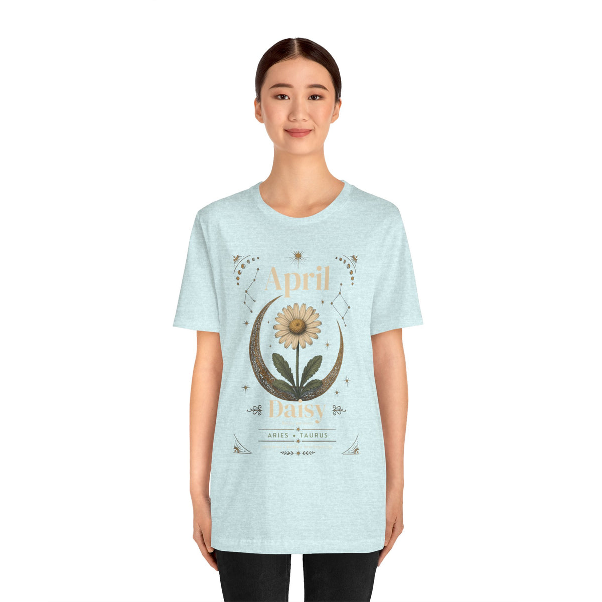 April Birth Flower Tee | Daisy Botanical Design | Birthday Gift