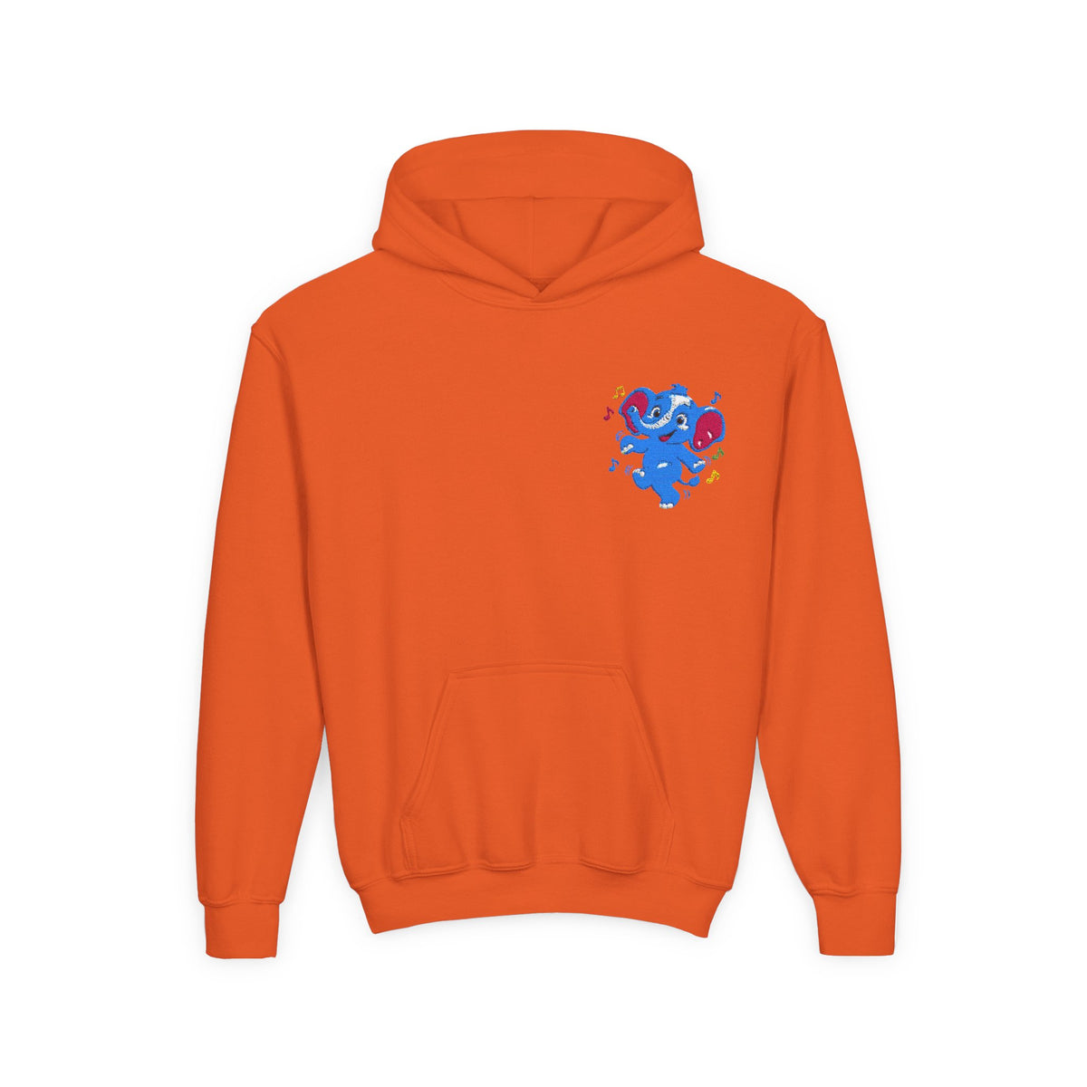 Kids Patriotic Elephant Hoodie – Blue Red USA Spirit Youth Sweatshirt