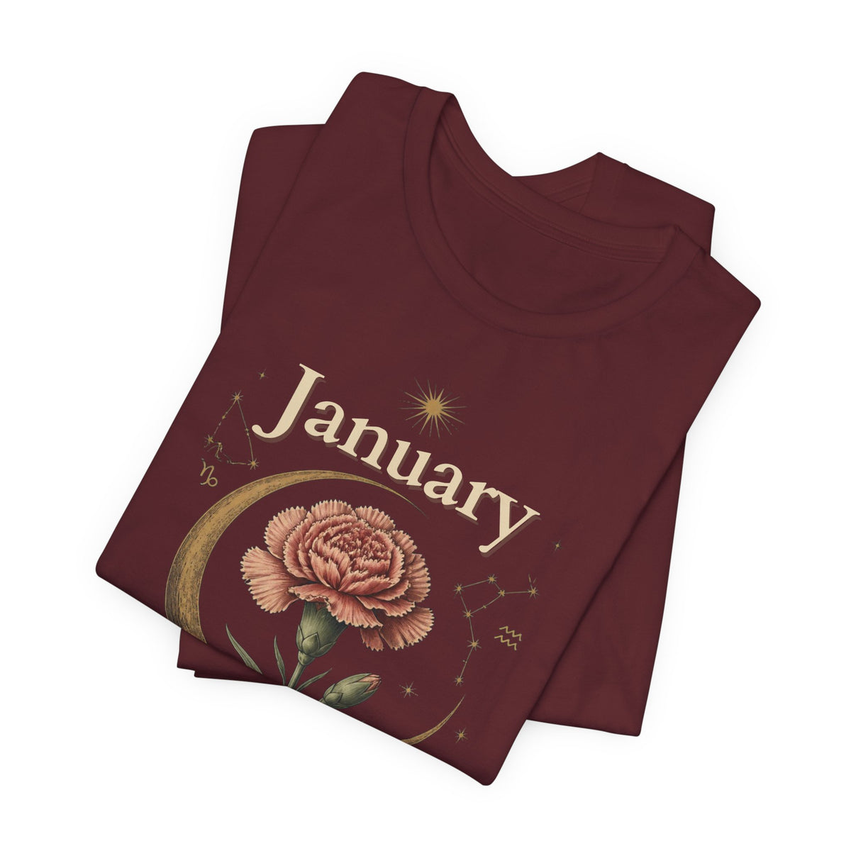 January Birth Flower - Carnation T-Shirt — Birth Month Flower Tee