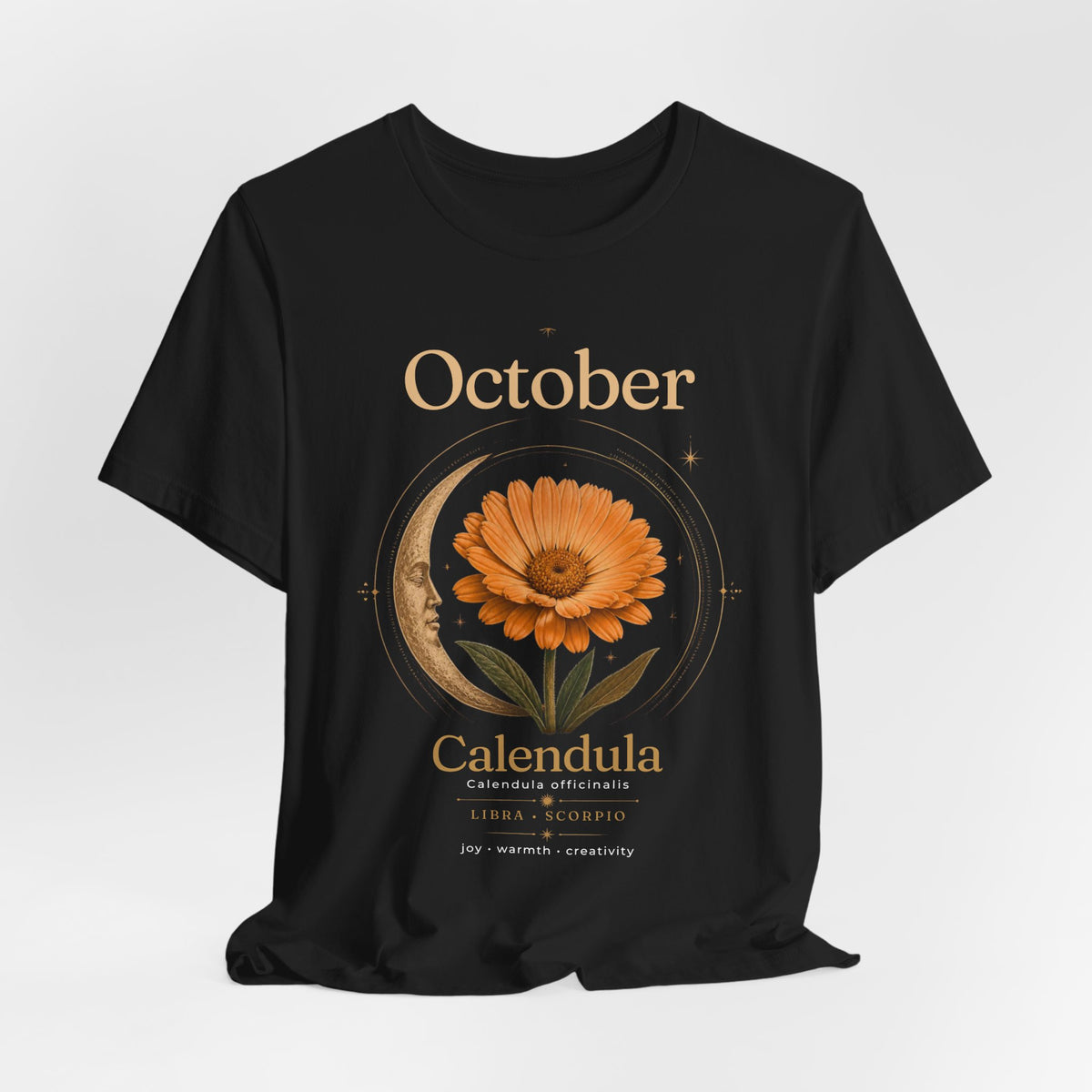 October Birth Flower Calendula T‑Shirt – Floral Birth Month Tee