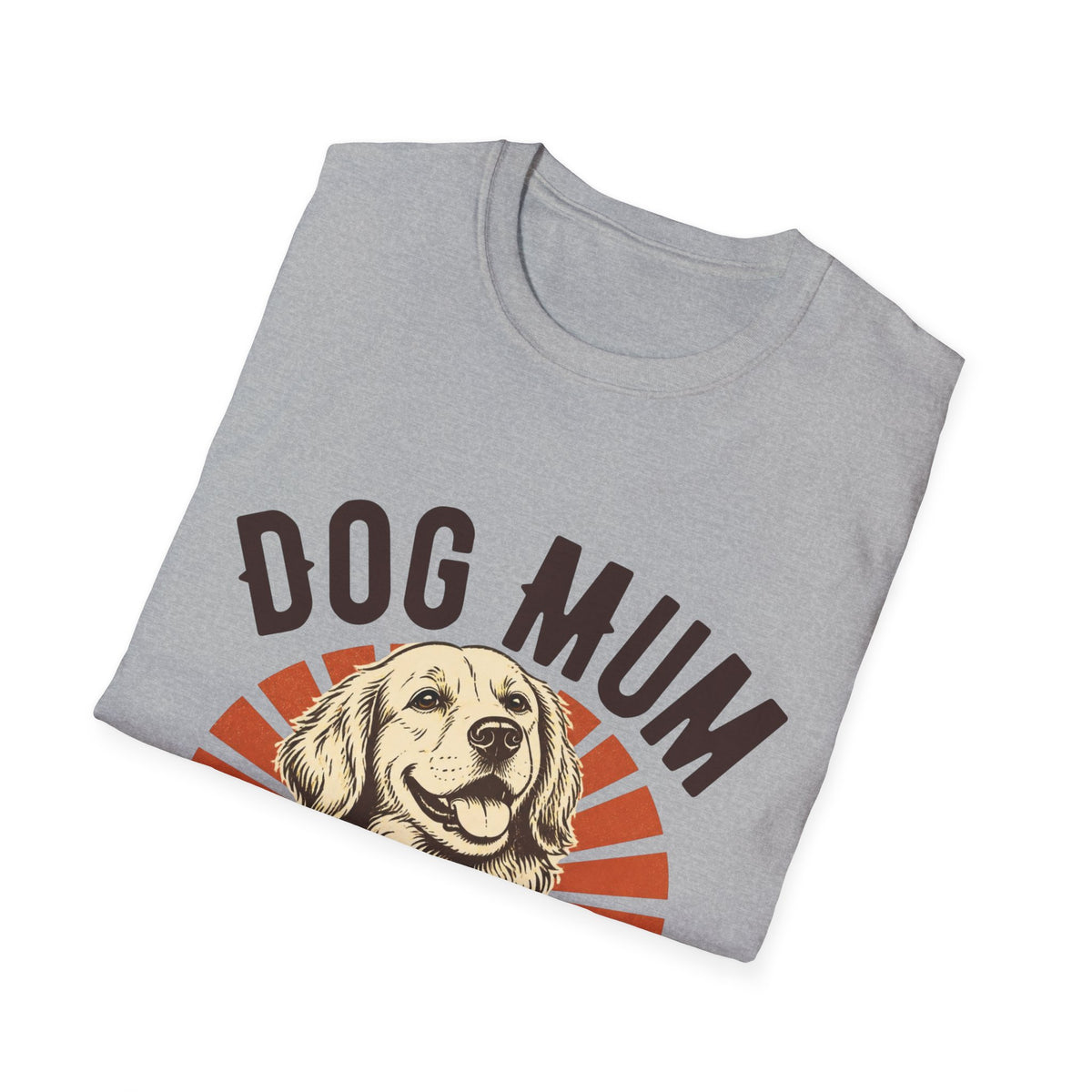Dog Mum Raised By Paws T-Shirt | Golden Retriever Retro