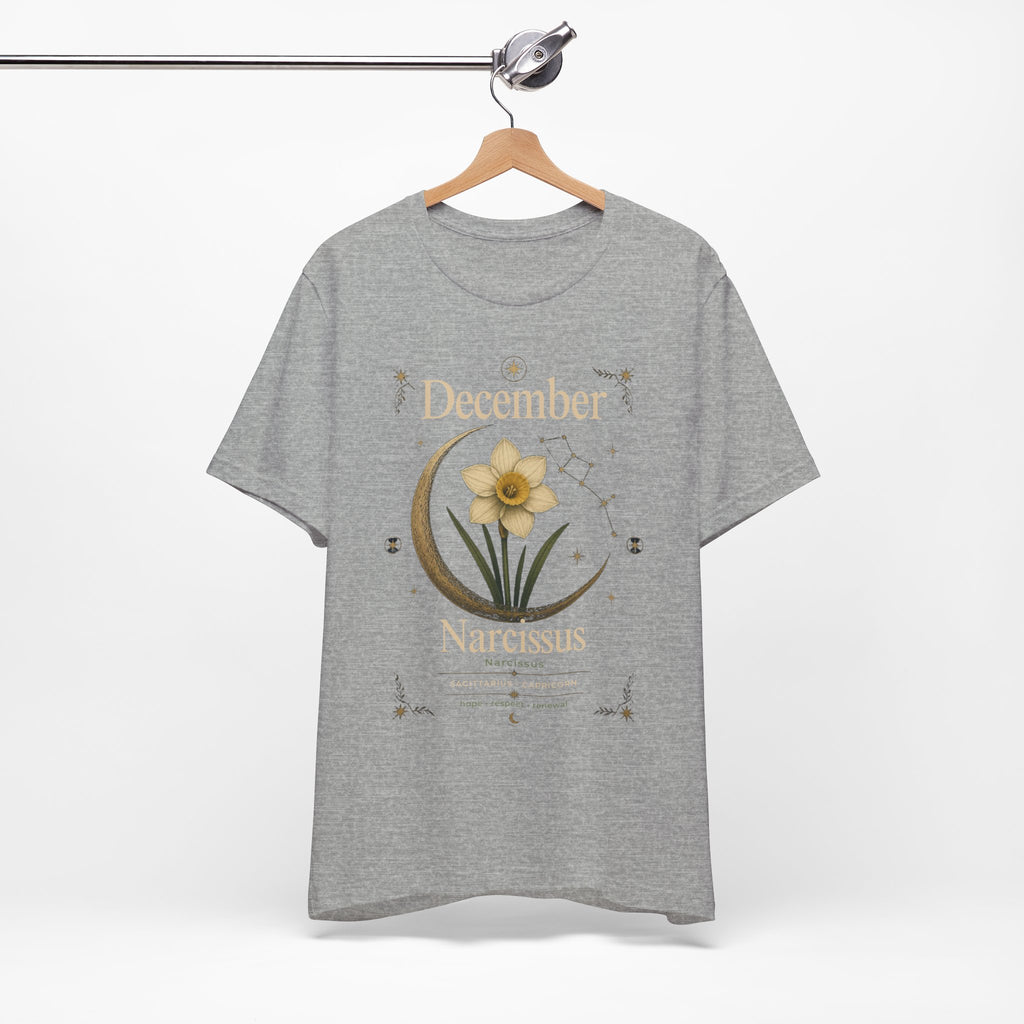 December Birth Flower - Narcissus T‑Shirt — Birth Month Flower Tee
