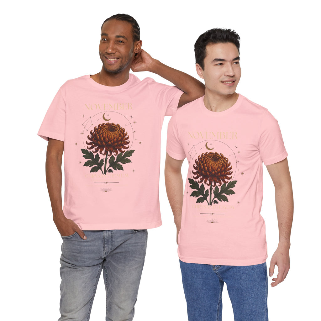 November Birth Flower Chrysanthemum Tee — Floral Birth Month T-Shirt