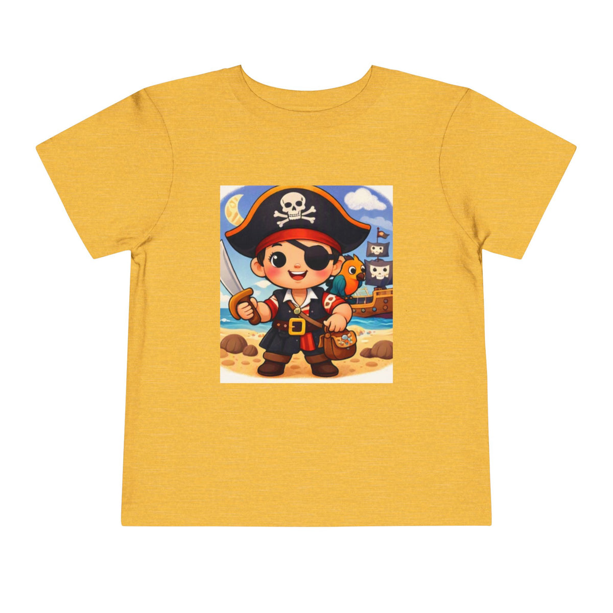 Cute Pirate Kid Ahoy Sailor Toddler Tee | Toddler Short Sleeve Tee