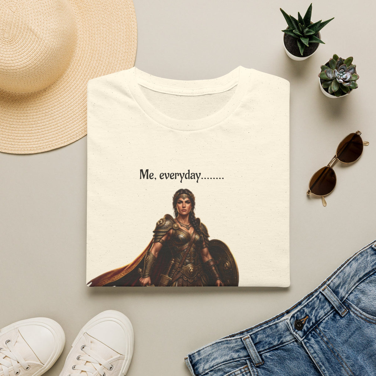 Warrior Lady T-Shirt — "Me, everyday..." Feminine Fantasy Graphic Tee