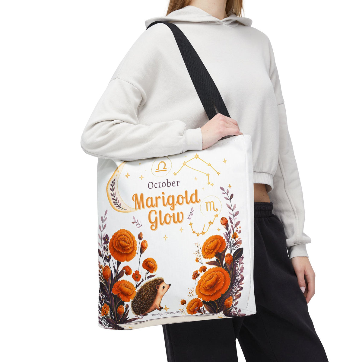 October Birth Flower - Marigold Glow Tote Bag (AOP)