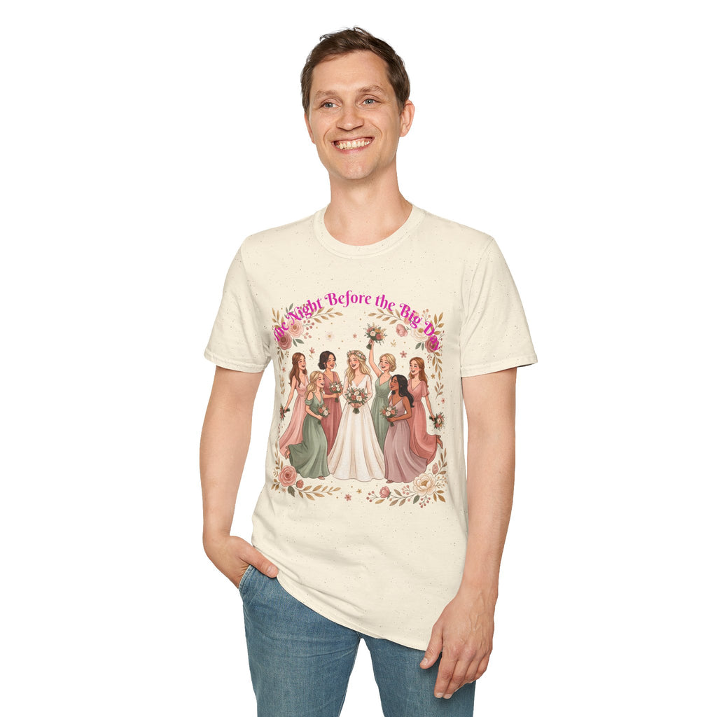 Bride and Bridesmaids Illustration T-Shirt | Floral Wedding Bridal Party Design