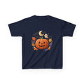 Jack-o'-Lantern Pumpkin Kids Tee | Halloween Ghosts, Bats, Moon, Autumn Leaves