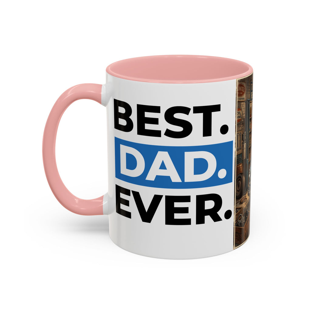 Vintage Dad Garage Mechanic Illustration Mug | Accent Coffee Mug
