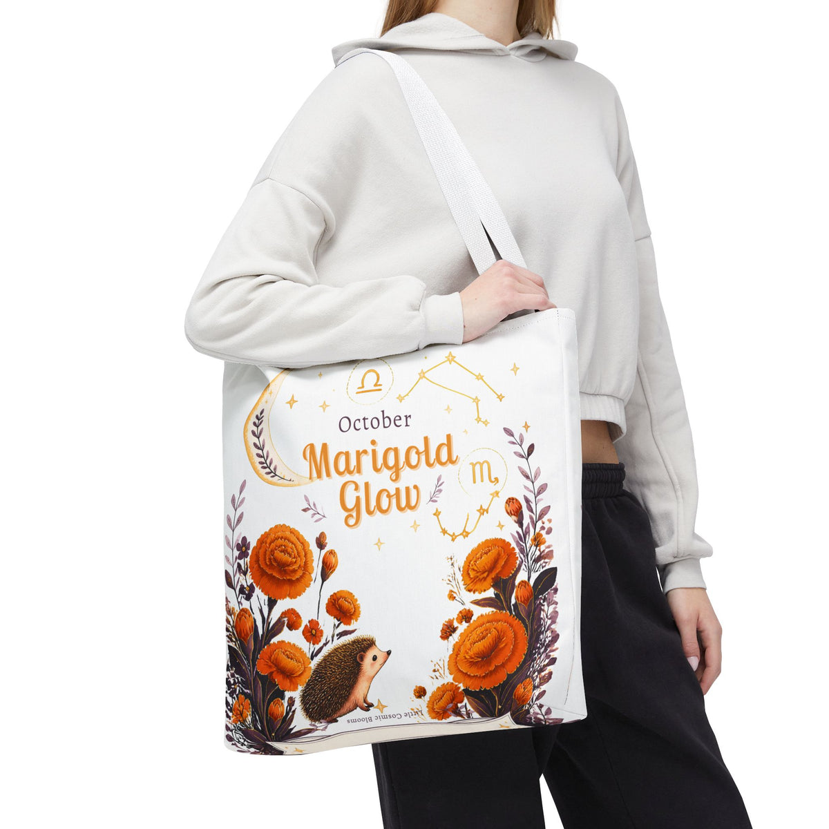 October Birth Flower - Marigold Glow Tote Bag (AOP)