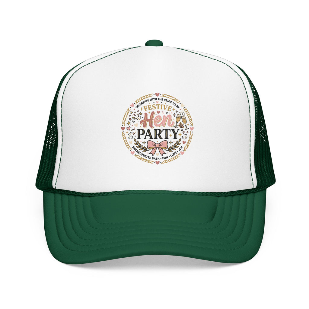 Hen Party Festive Foam Trucker Hat | Floral Wreath Design