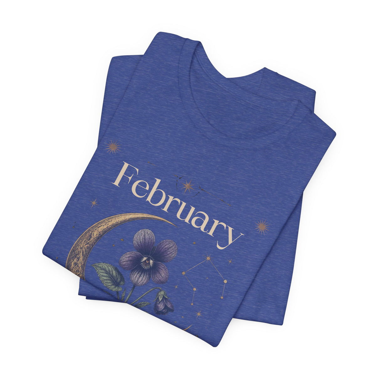 February Birth Flower Tee | Violet Botanical Design | Birthday Gift
