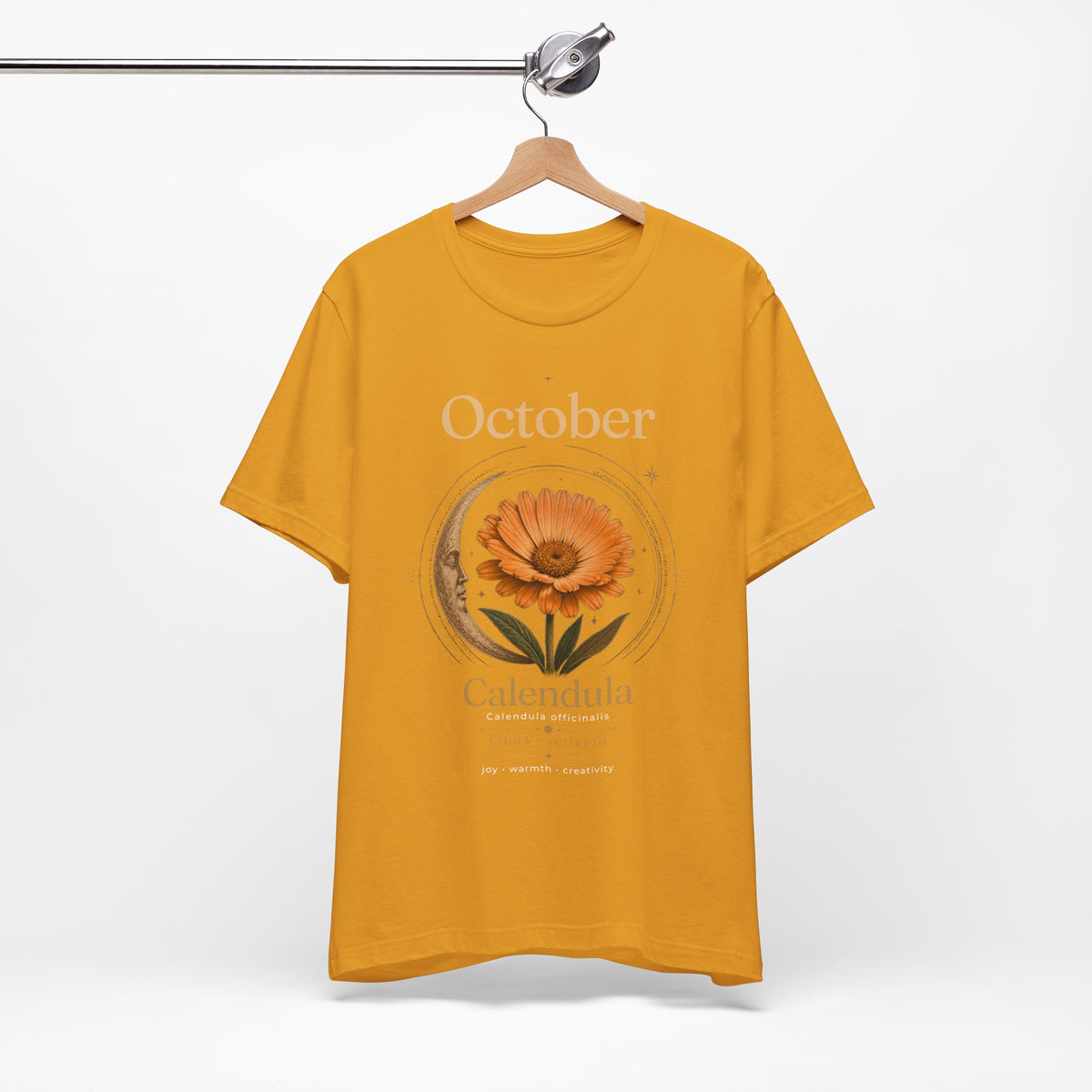 October Birth Flower Calendula T‑Shirt – Floral Birth Month Tee