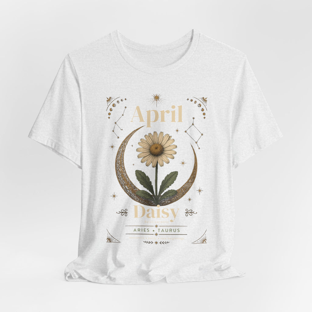April Birth Flower Tee | Daisy Botanical Design | Birthday Gift