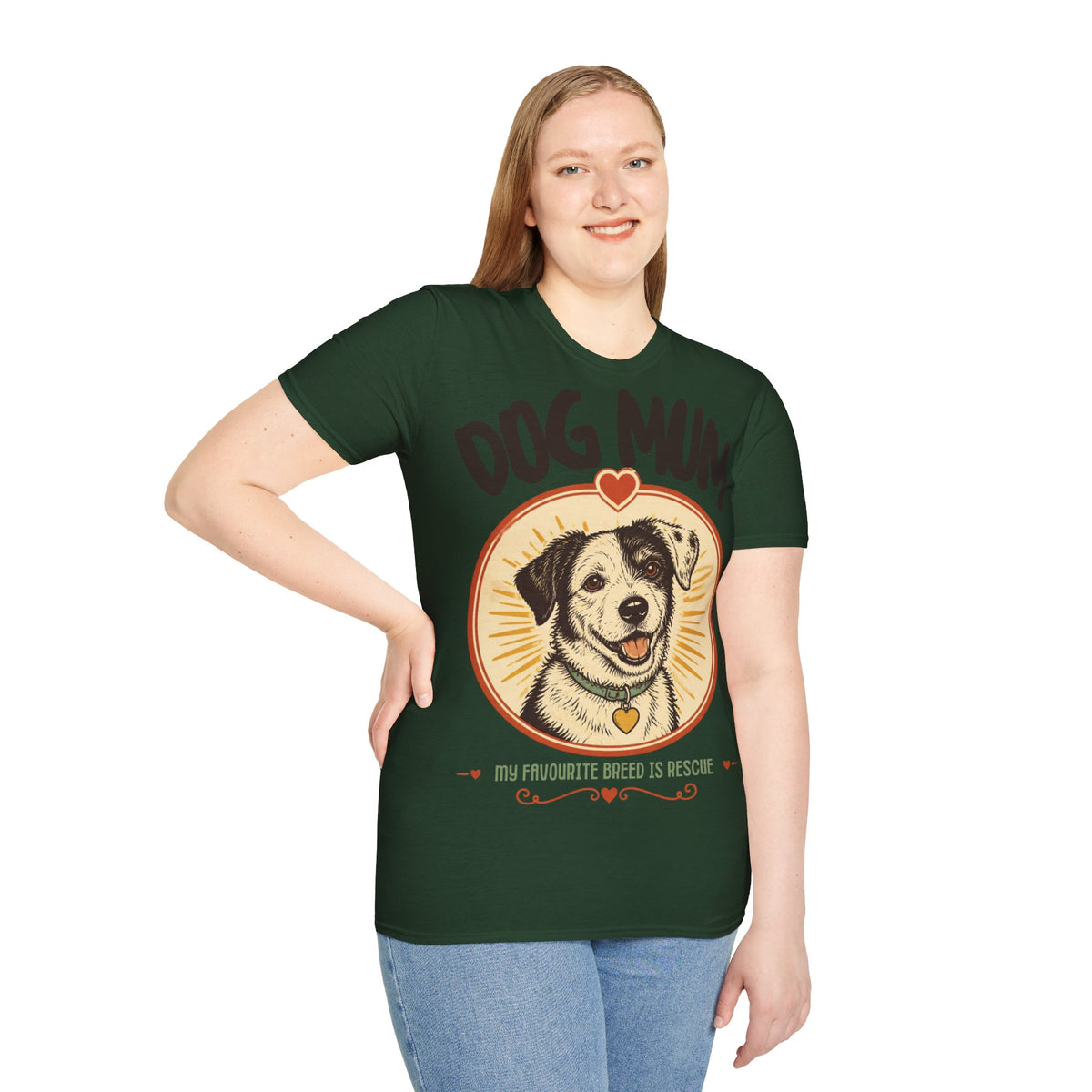 Dog Mum shirt | Rescue dog illustration T-Shirt