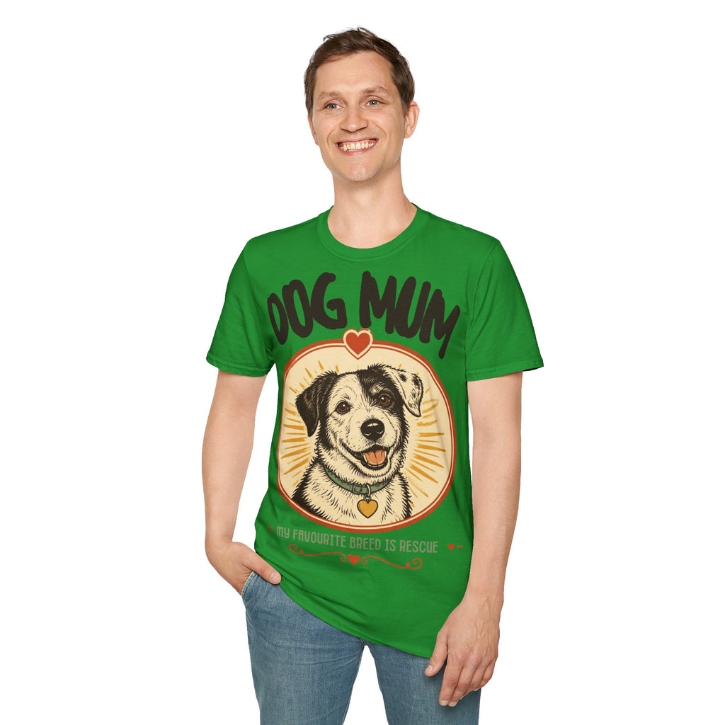 Dog Mum shirt | Rescue dog illustration T-Shirt