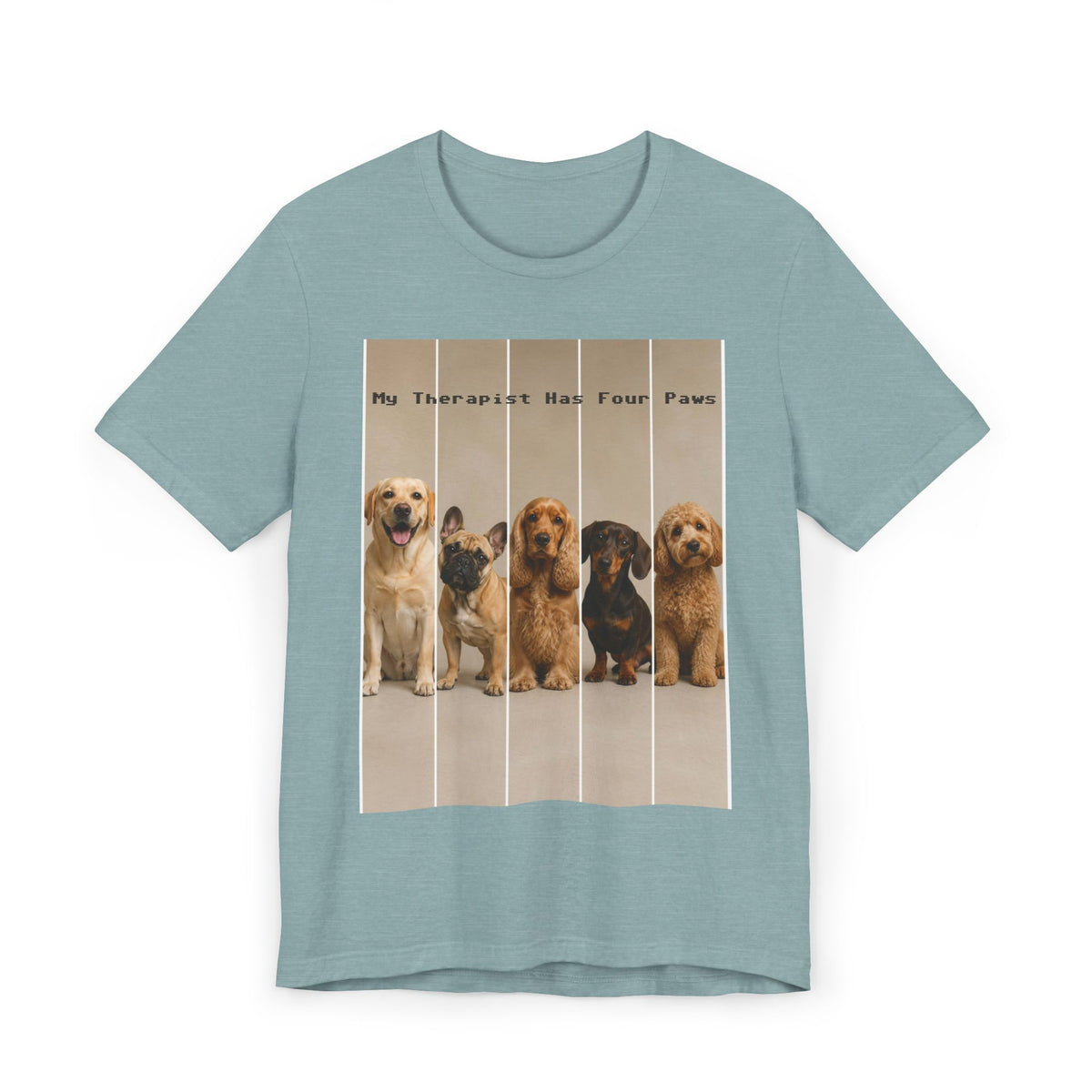 Dog Therapist T‑Shirt — "My Therapist Has Four Paws" Cute Puppy Graphic Tee