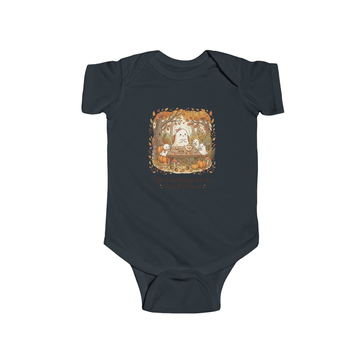 Halloween Baby Bodysuit — Cute Ghost & Pumpkin Fall Outfit