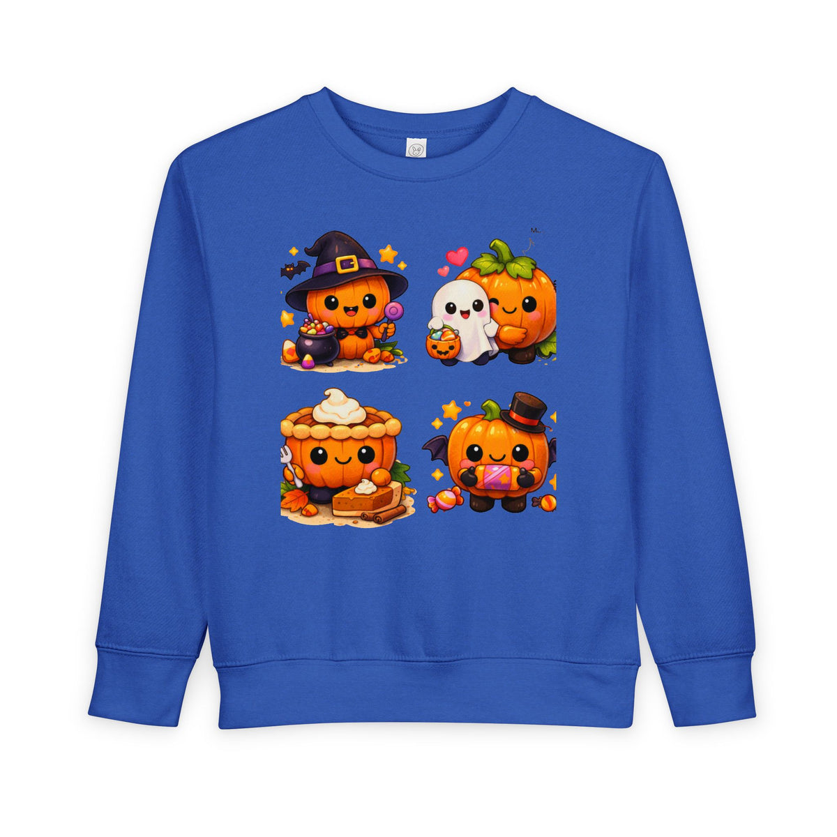 Cute Halloween Pumpkin Characters Toddler Sweatshirt | Kids Pullover