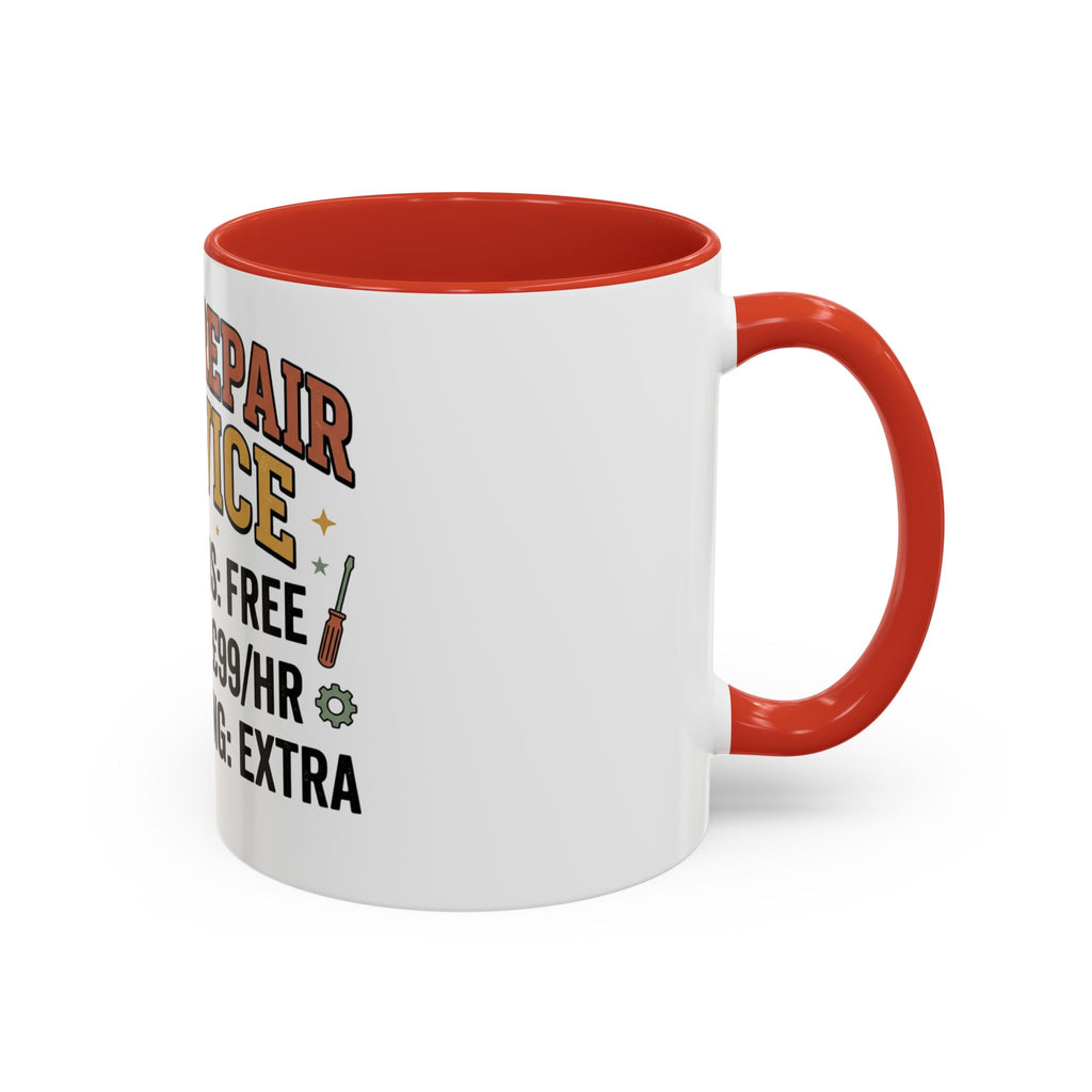 Dad's Repair Service Mug | Funny Diagnostic Labour Rate Coffee Mug