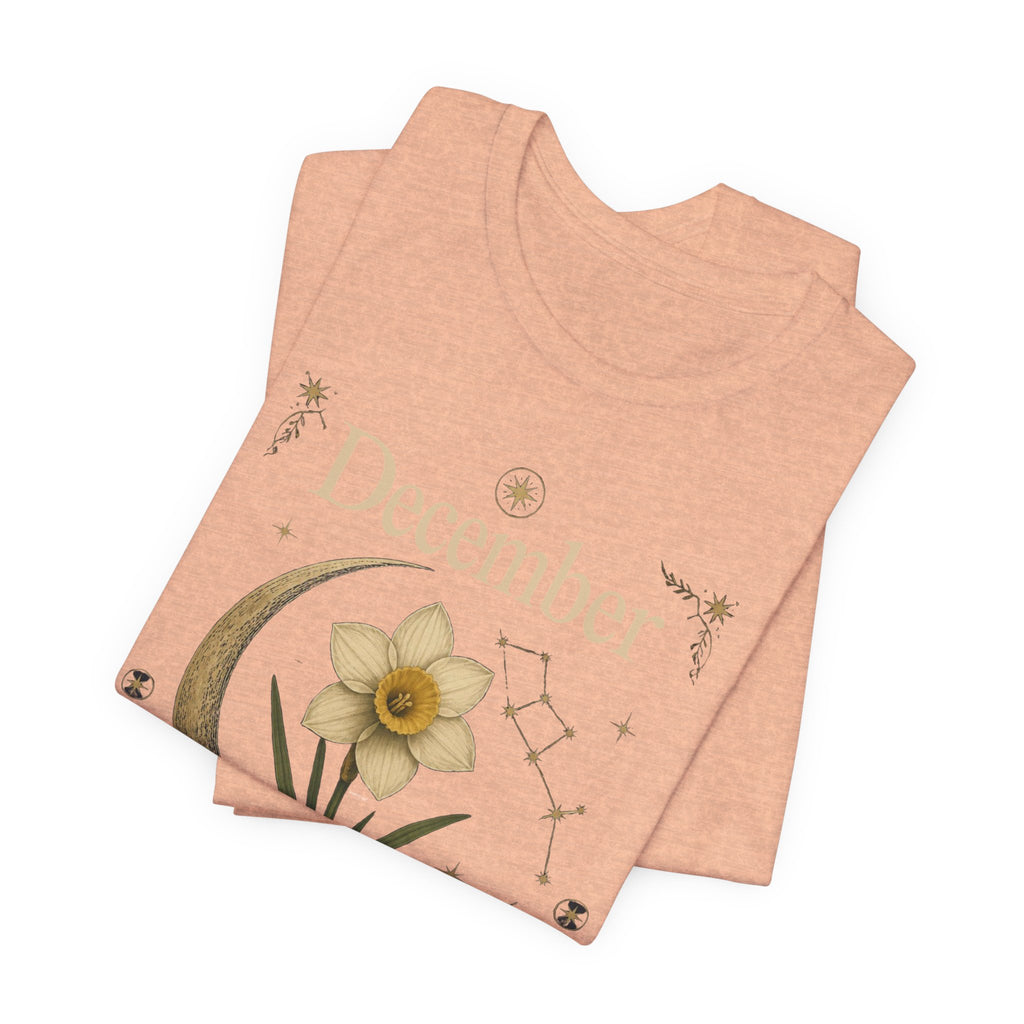 December Birth Flower - Narcissus T‑Shirt — Birth Month Flower Tee