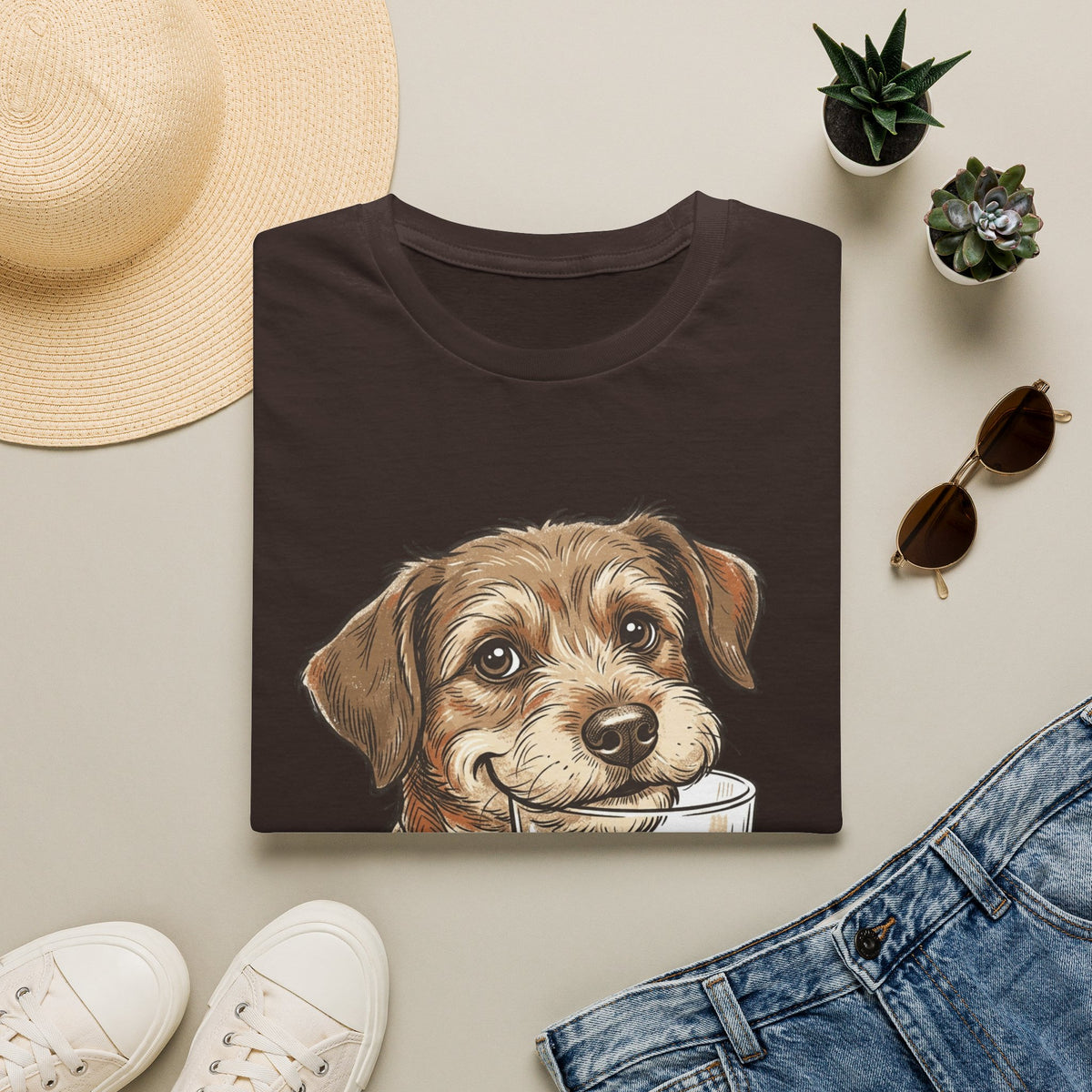 Whiskey Dog A Perfect Pairing T-Shirt | Dog & Whiskey Illustration