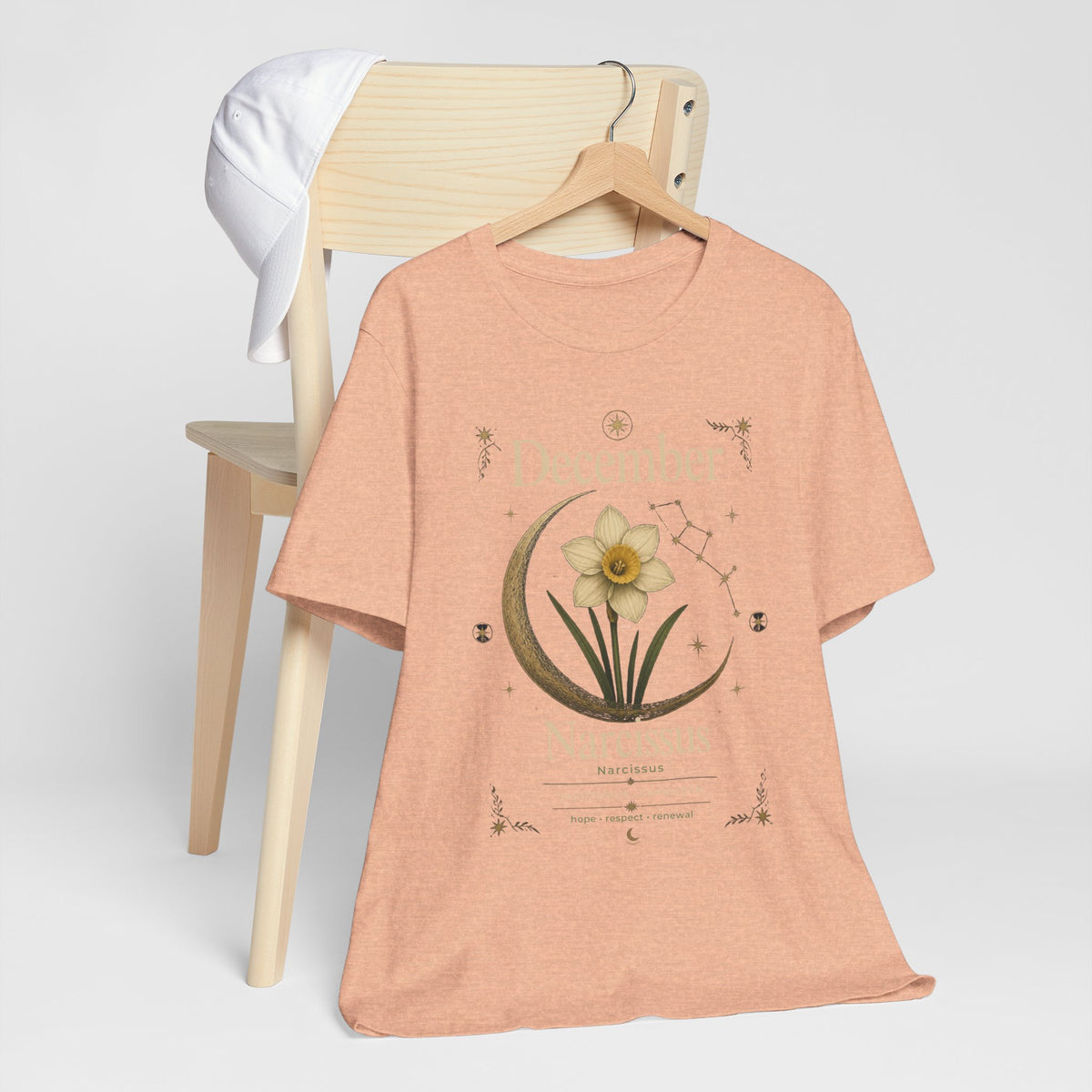 December Birth Flower - Narcissus T‑Shirt — Birth Month Flower Tee