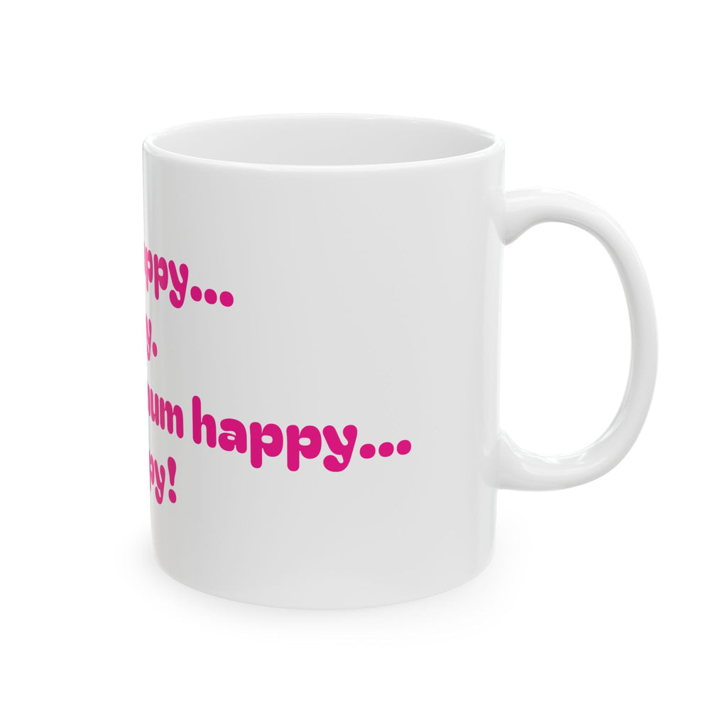 If Mama's Not Happy Funny Pink Typography Mug | Ceramic Coffee Cup