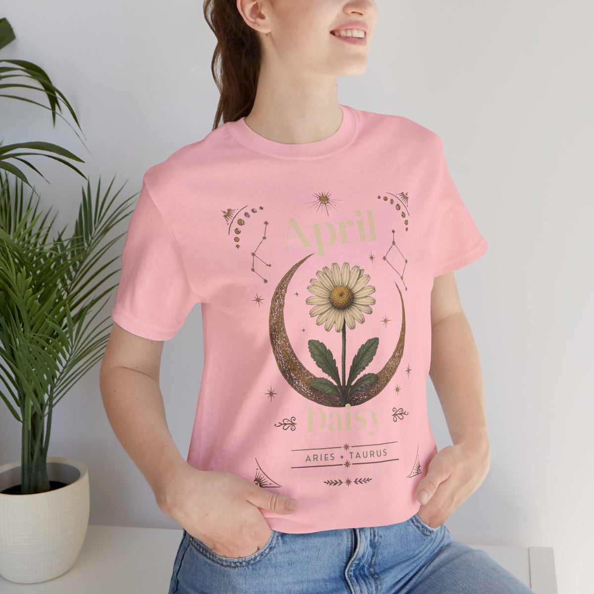 April Birth Flower Tee | Daisy Botanical Design | Birthday Gift