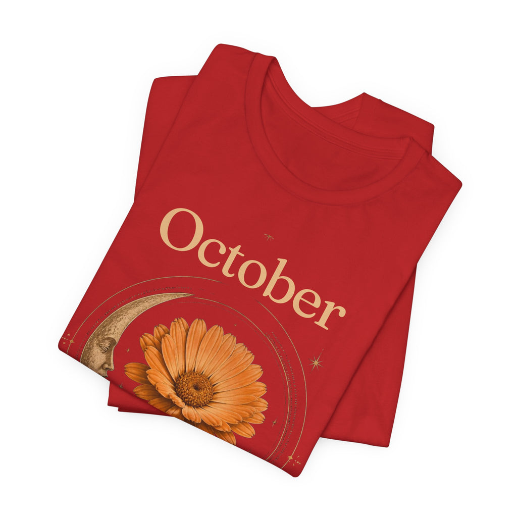 October Birth Flower Calendula T‑Shirt – Floral Birth Month Tee