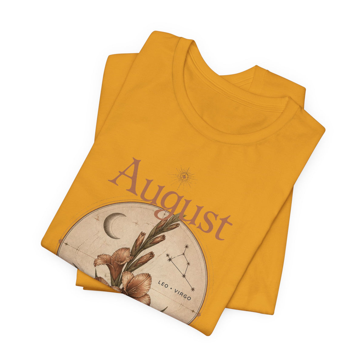 August Birth Flower Gladiolus Floral Tee