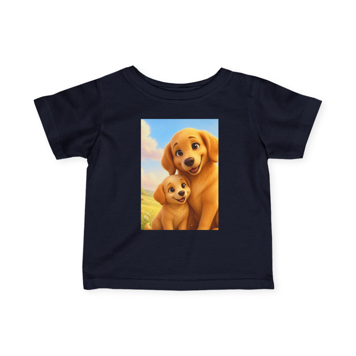 Dog Golden Retriever Puppies Infant Tee | Cute Dog Baby Shirt