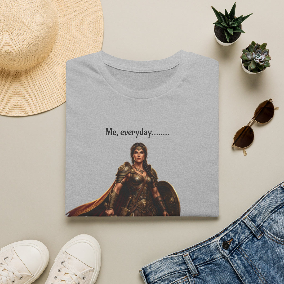 Warrior Lady T-Shirt — "Me, everyday..." Feminine Fantasy Graphic Tee