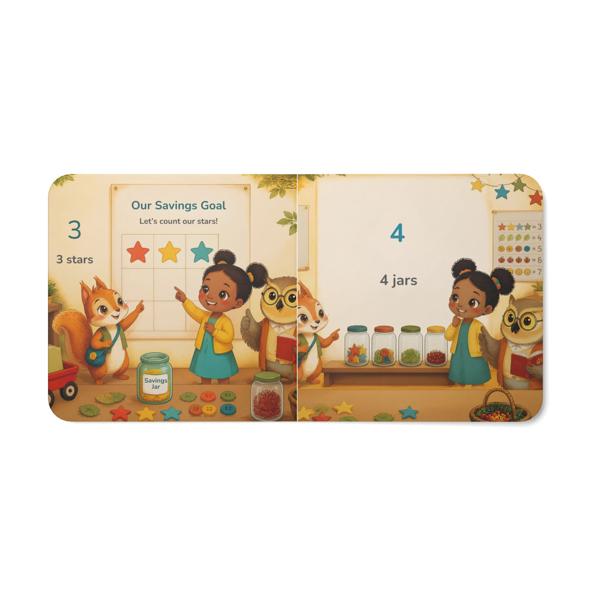 Counting Board Book — "Count with Sammy, Mia, and Wise Owl" (We Can Count 1 to 10)