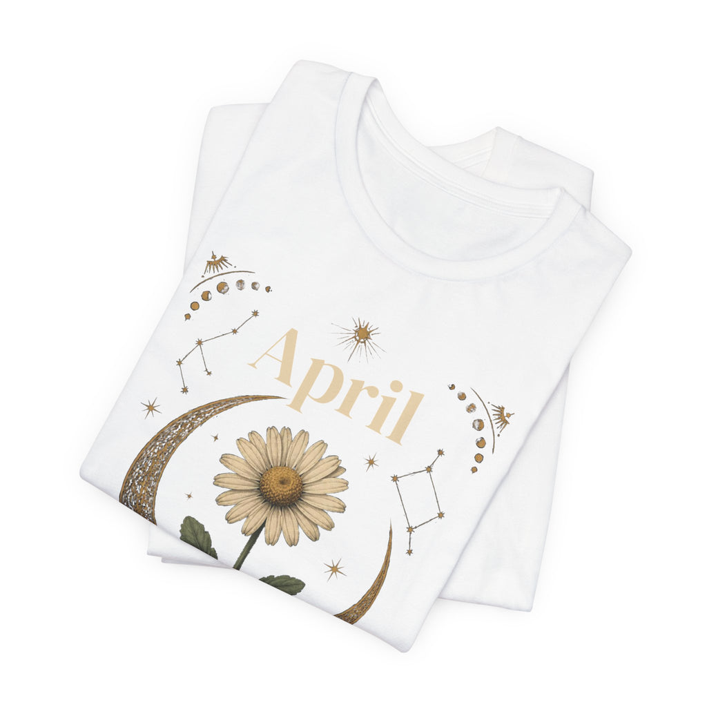 April Birth Flower Tee | Daisy Botanical Design | Birthday Gift