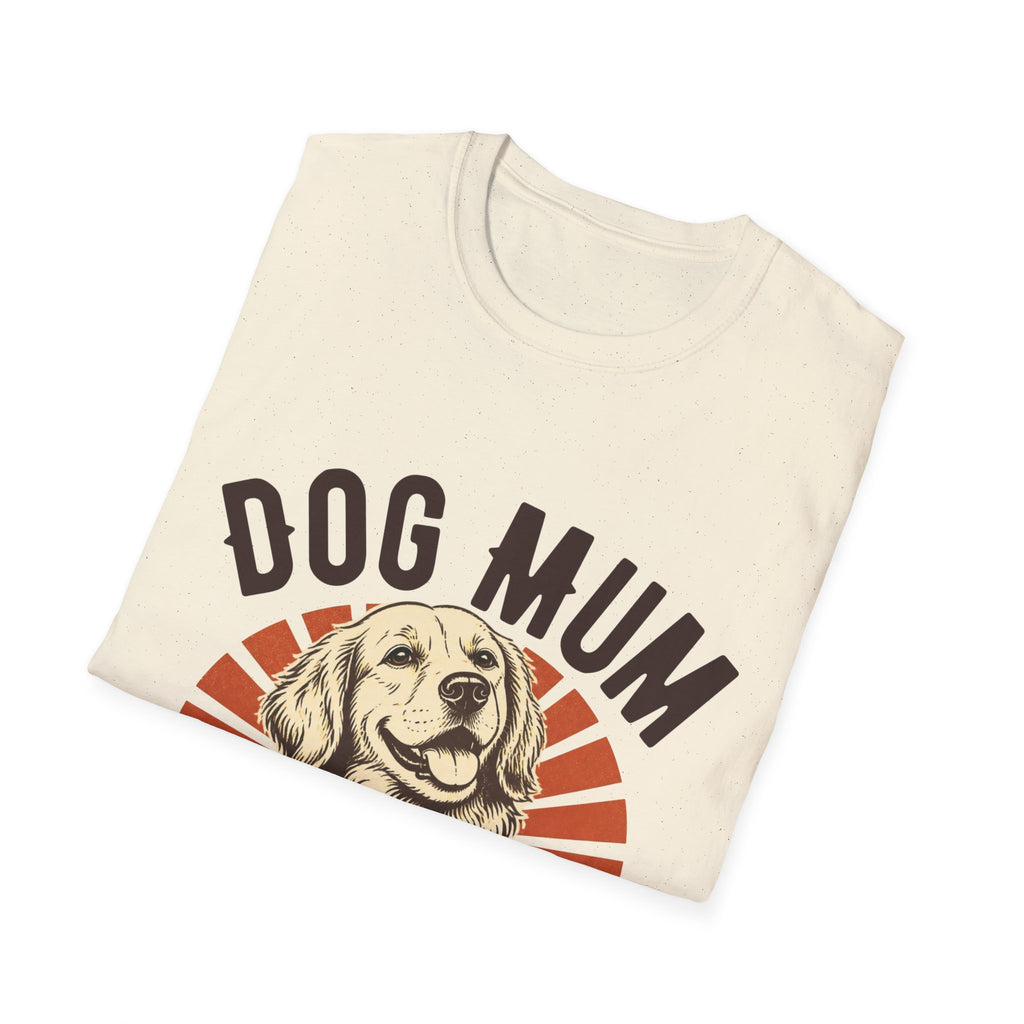 Dog Mum Raised By Paws T-Shirt | Golden Retriever Retro