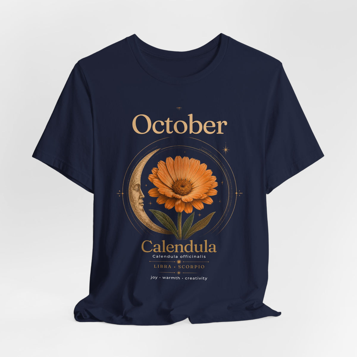 October Birth Flower Calendula T‑Shirt – Floral Birth Month Tee