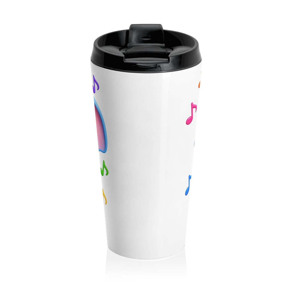Cute Blue Elephant Stainless Steel Travel Mug – Kids’ Musical Safari Tumbler