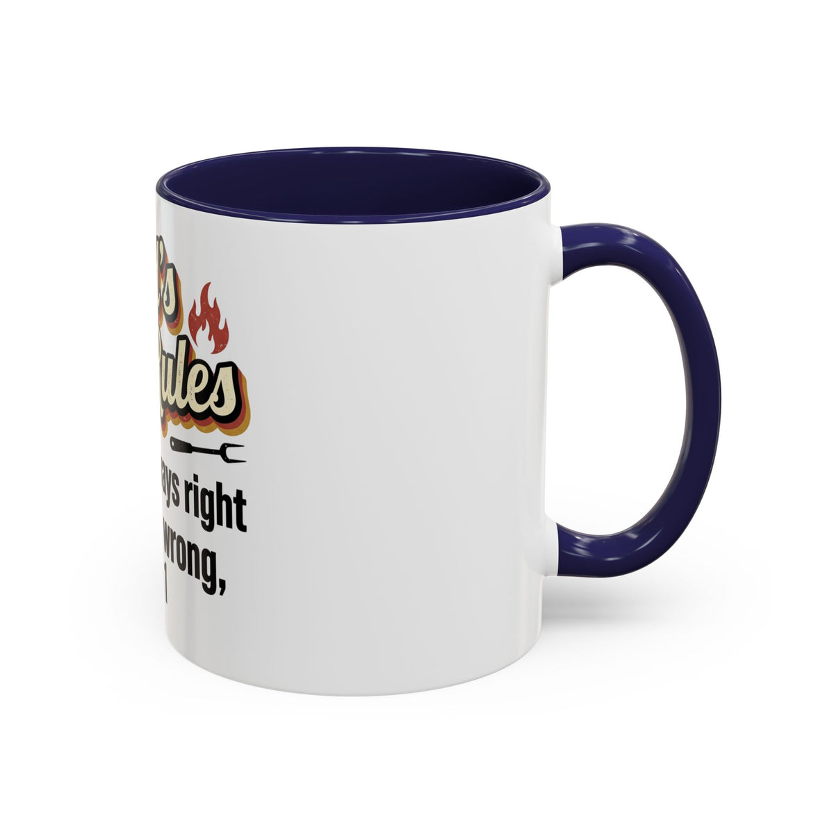 Dad's BBQ Rules Mug | 11oz or 15oz Accent Coffee Mug