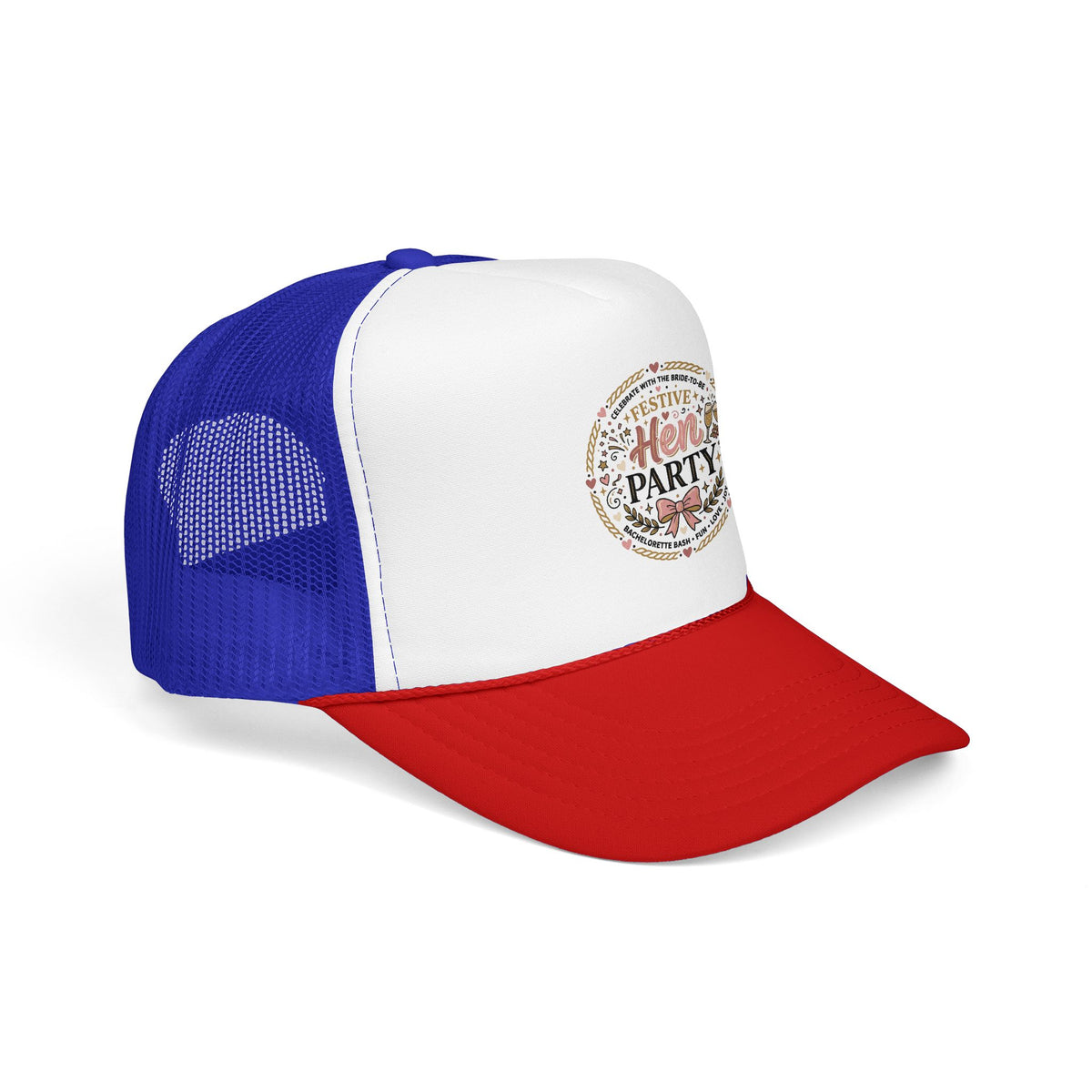 Hen Party Festive Foam Trucker Hat | Floral Wreath Design