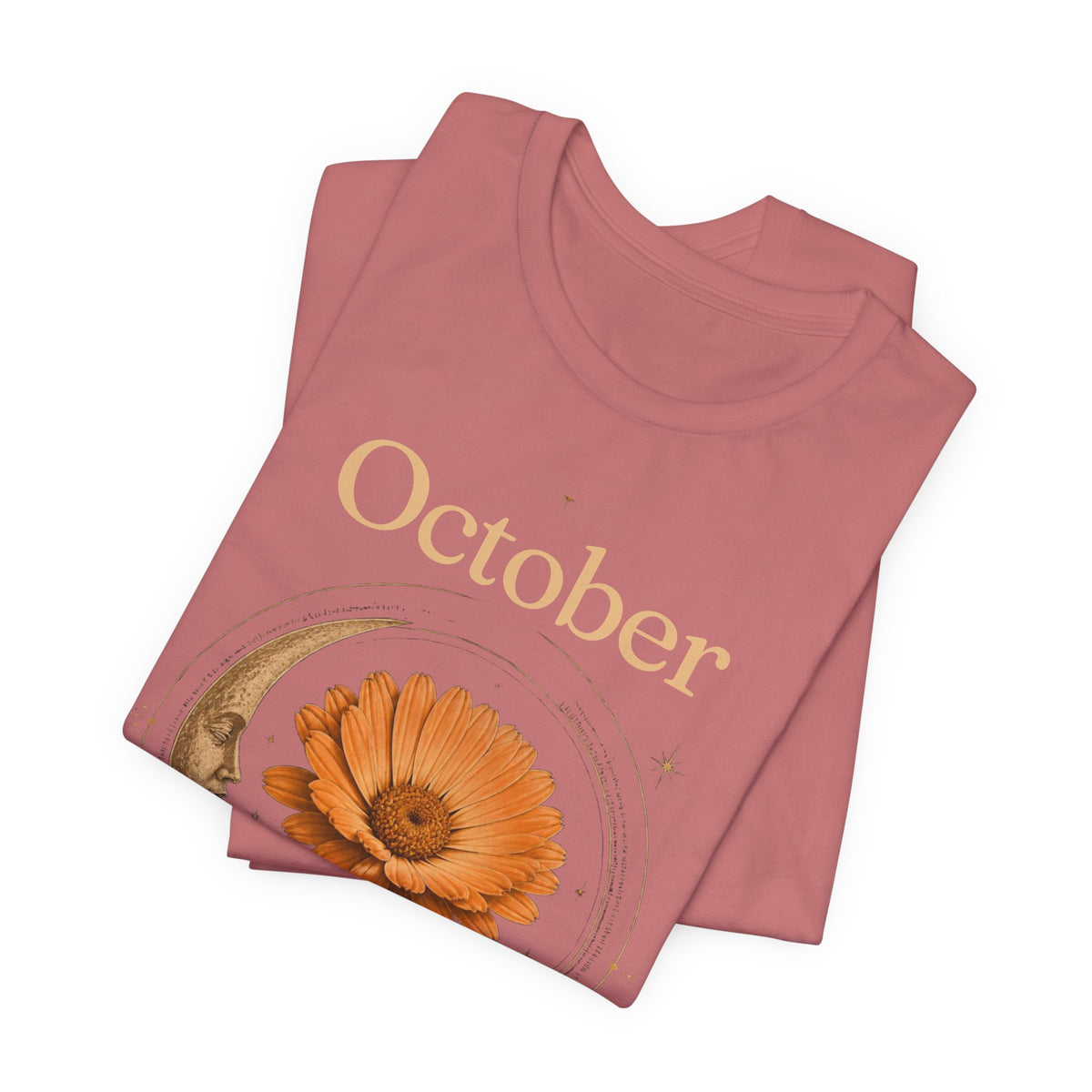 October Birth Flower Calendula T‑Shirt – Floral Birth Month Tee