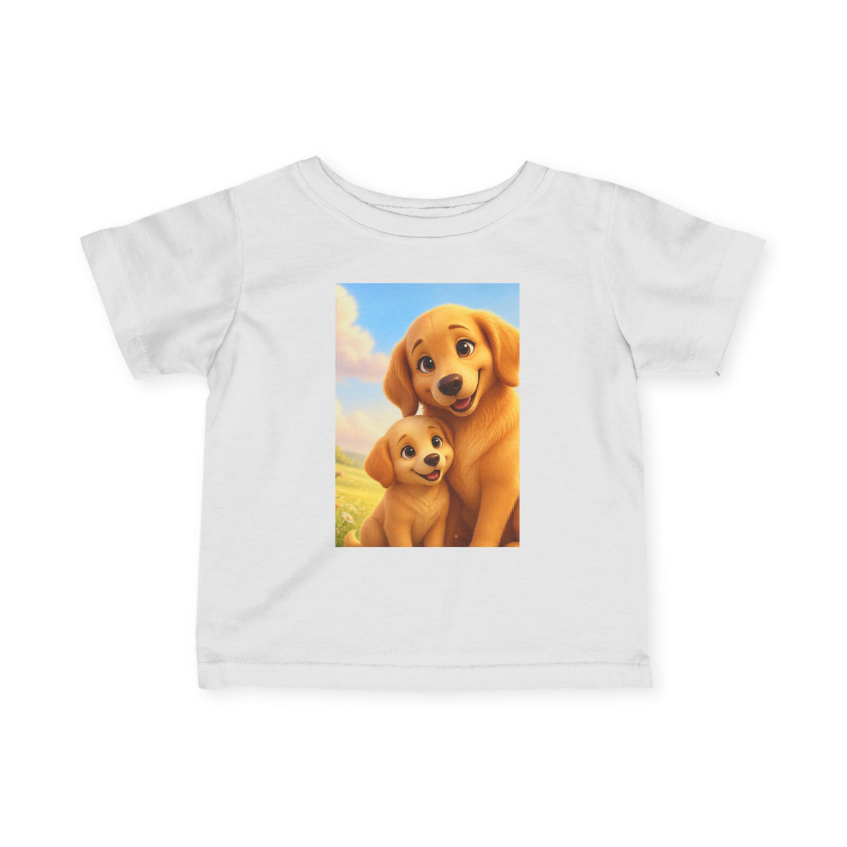Dog Golden Retriever Puppies Infant Tee | Cute Dog Baby Shirt