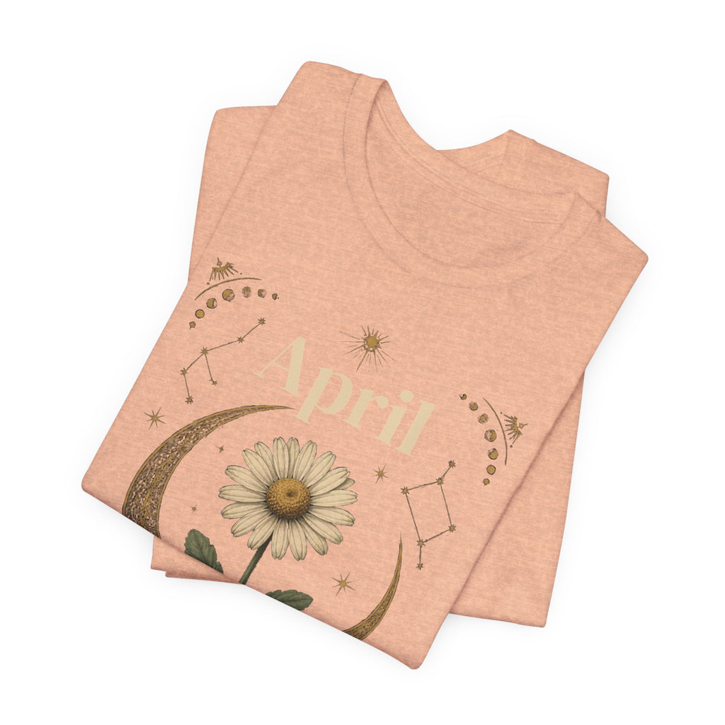 April Birth Flower Tee | Daisy Botanical Design | Birthday Gift