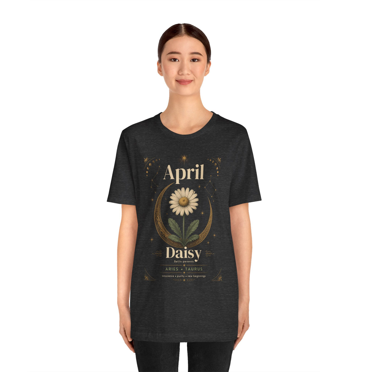 April Birth Flower Tee | Daisy Botanical Design | Birthday Gift